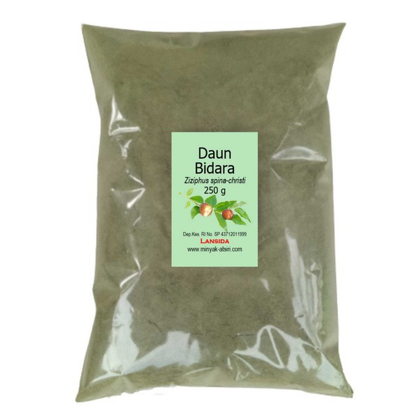 Bubuk Daun Bidara 250 gr Serbuk Murni Widara Widoro Simplisia Sidr Powder Ziziphus spina-christi