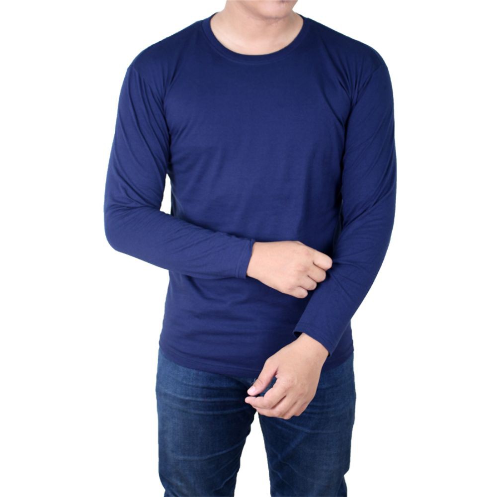 Kaos Polos Panjang Pria Katun - Banyak Pilihan Warna POL (COMB)
