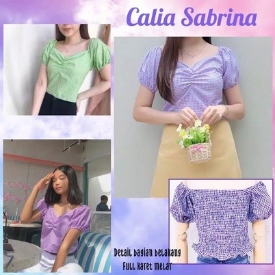 ilook | Calia Sabrina Crop | Atasan Wanita Crop Top - Fit to L