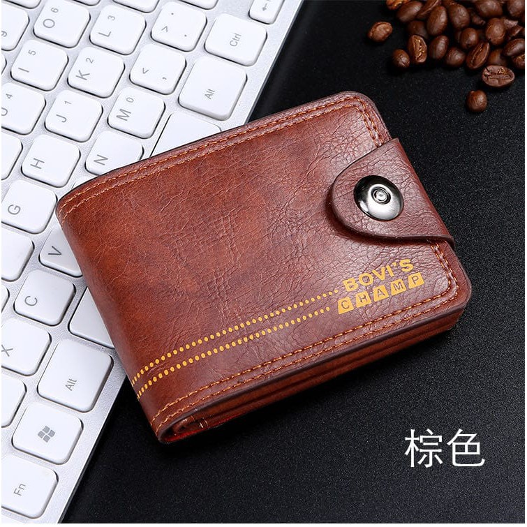 *ALIBABA1688* DOMPET PRIA N28 IMPORT MATERIAL PU DOMPET PENDEK DOMPET LIPAT