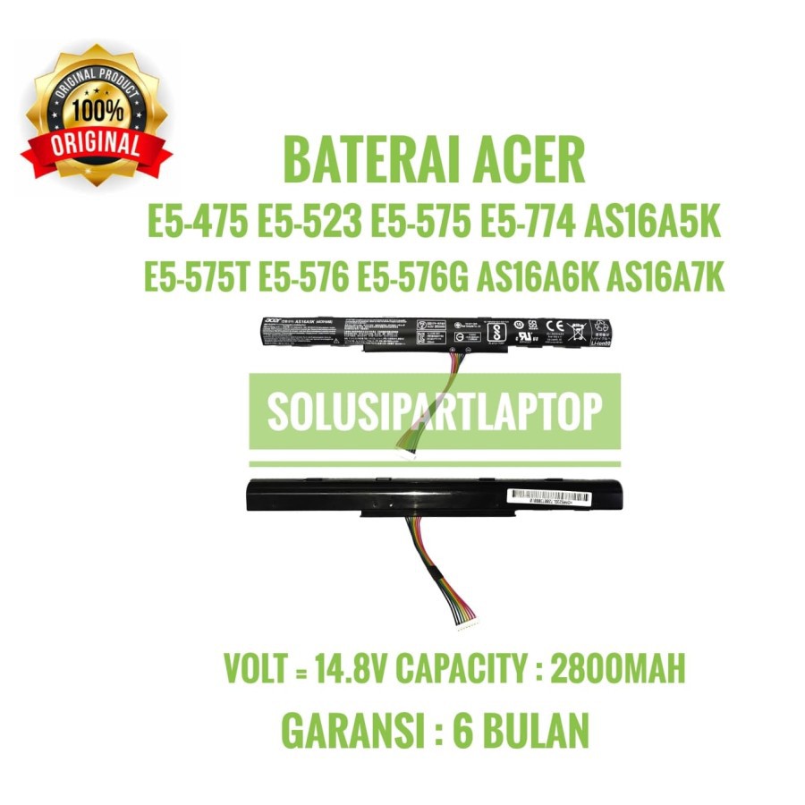 BATERAI ACER ASPIRE ES1-432 E5-523 AS16A5K AS16A8K ORI