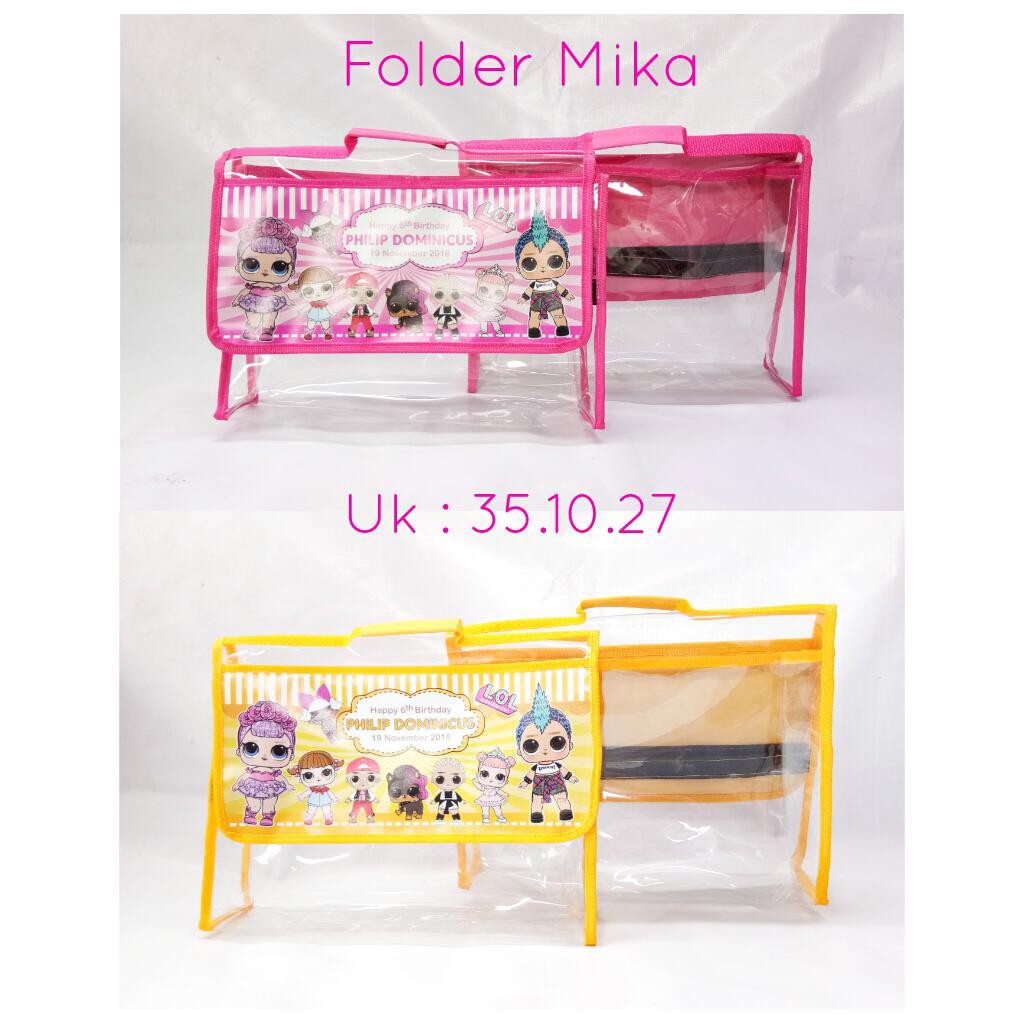 Folder bag mika/ folder mika murah/ tas custom/ tas ultah/tas hajatan/ tas ultah