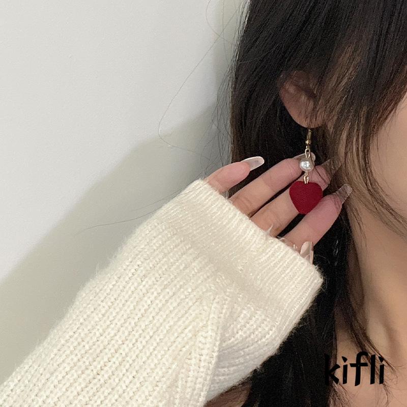 Anting Tusuk,Gantung Temperament Desain Hati,Gaya Simple,Untuk Wanita