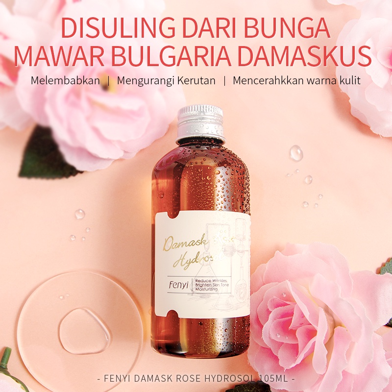 BPOM Fenyi Rose Hydrosol Toner Wajah Melembapkan Secara Alami Memutihkan Mengecilkan Pori-pori Mengontrol Minyak