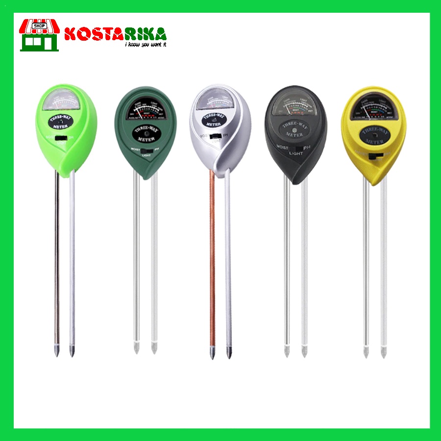 Soil Analyzer Tanah 3 in 1 4 in 1 Tester Meter Moisture Meter PH Meter Sunlight Meter Suhu Alat Ukur