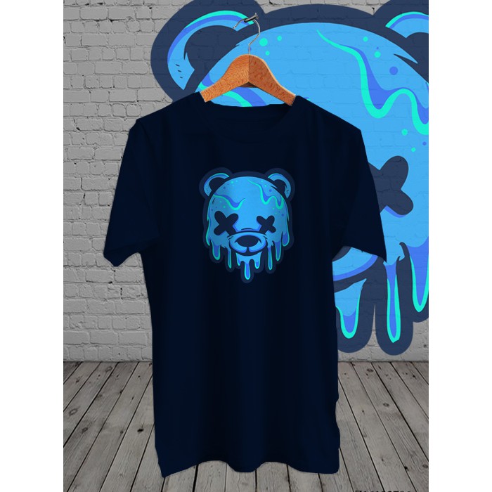 KAOS DISTRO DIGITAL PRINT BERUANG BIRU