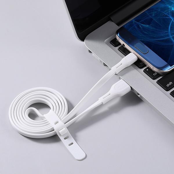 wired Cable Kabel Data Micro Usb Robot RDM100S  2A White 1 meter universal Hp Smartphone