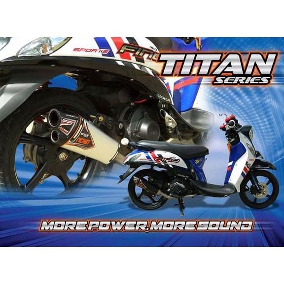 Knalpot Nob1 Titan Yamaha Mio J, Fino, Soul Gt
