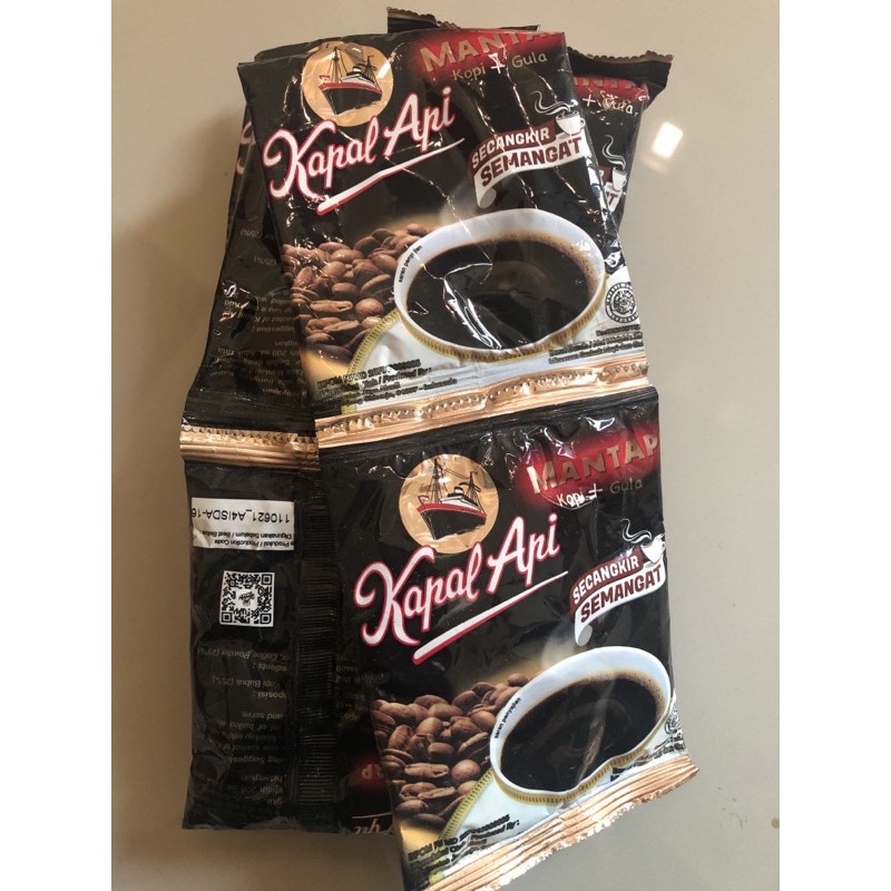 

Kapal Api Mantap Kopi + Gula 1 renteng isi 10 sachet