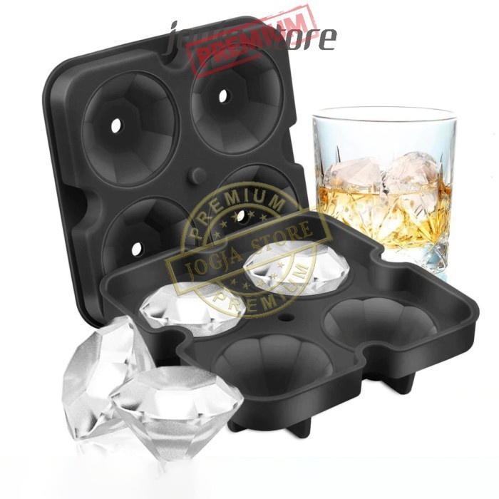 Cetakan Es Batu Silicone Model Diamond Berlian Ice Cube Silikon NO BPA
