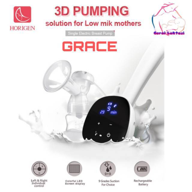 POMPA ASI ELEKTRIK HORIGEN GRACE 3D ELECTRIC BREASTPUMP