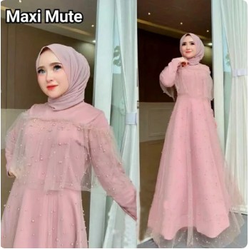 Gamis syari brokat renda gamis butiq mewah pesta premium terbaru baju lebaran 2021 2022 promo murah