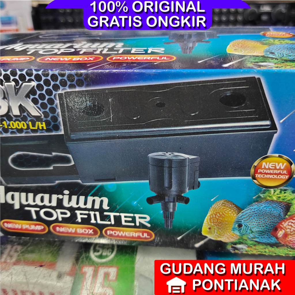 Pompa Mesin Aquarium 12w Set lengkap Filterbox SAKKAI PRO AA203K kotak saringan air oksigen ikan