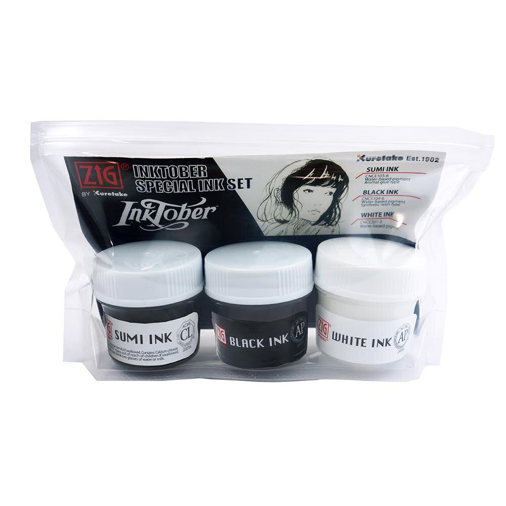 

Kuretake Zig INKTOBER 3pcs Ink Set