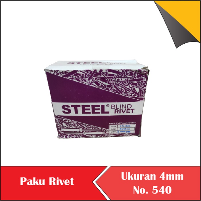 Paku Rivet 4mm Blind Rivet 540 4mm isi  1000 pcs per Dus AG22