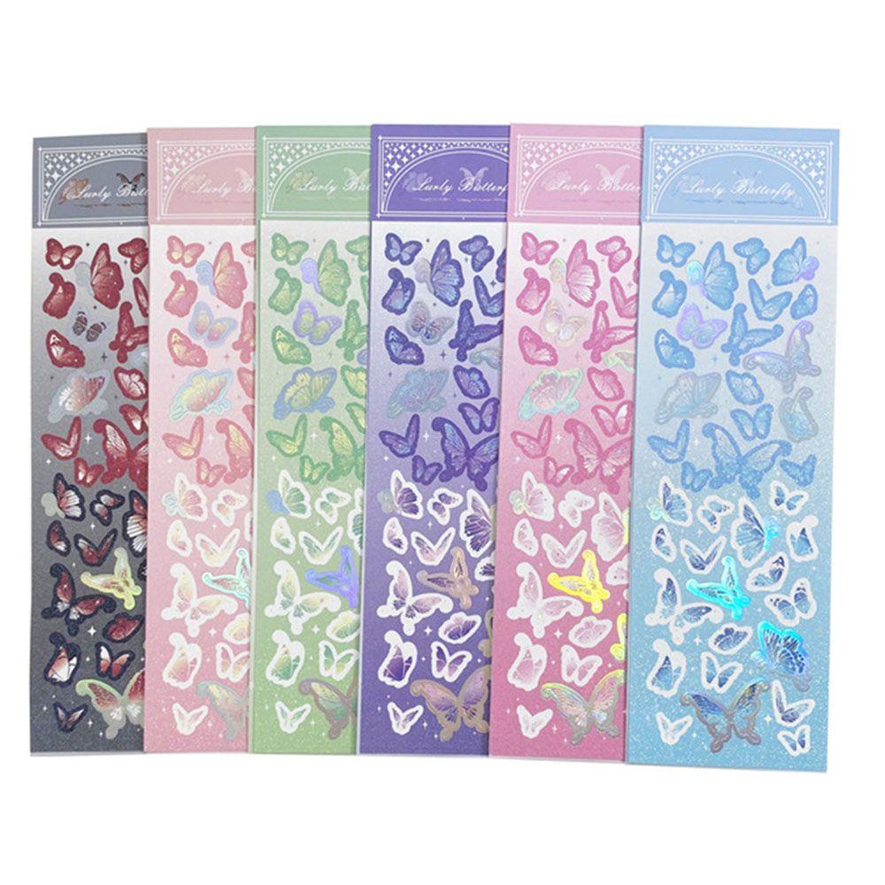 Agustina Stiker Laser Tahan Air Kawaii Hadiah Natal Album Jurnal Alat Tulis DIY Dekorasi Stiker