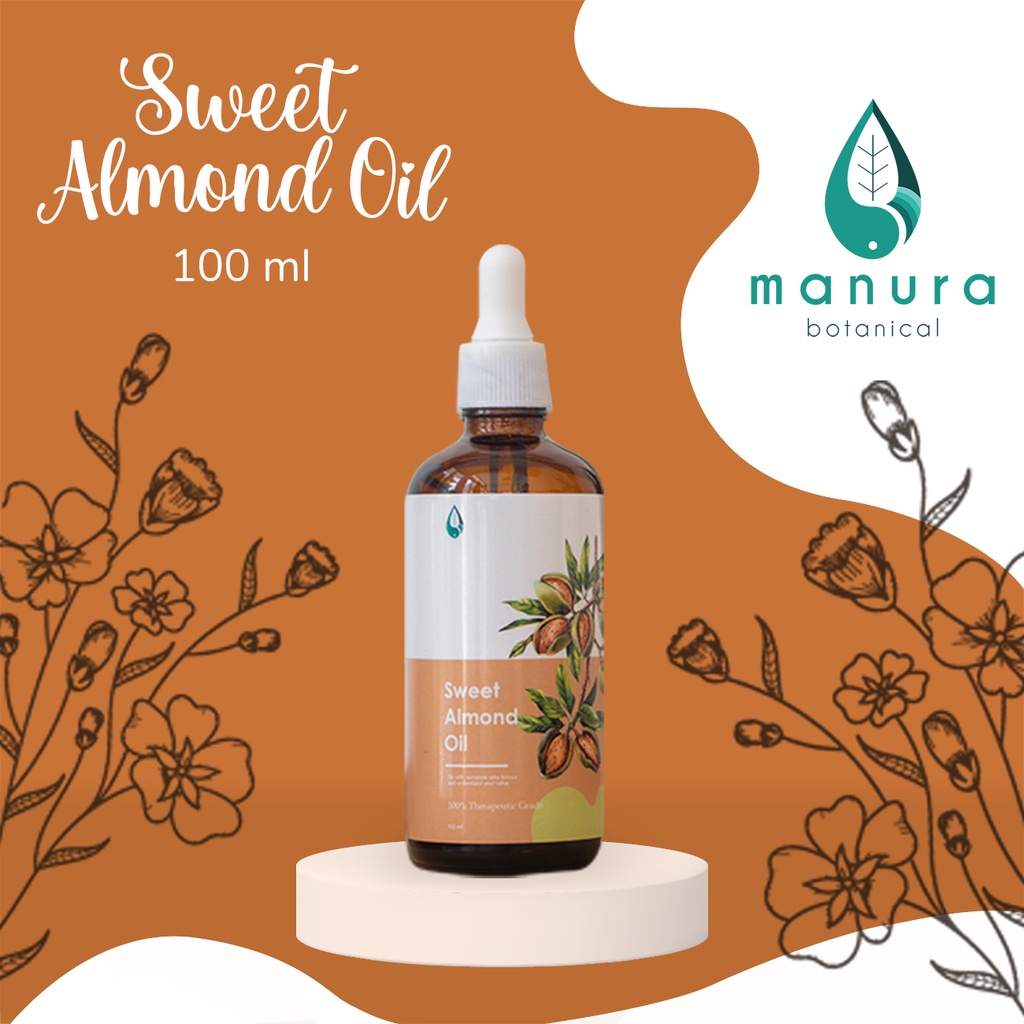 Manura Sweet Almond Oil 100 ml - Cerrier Oil untuk Pelarut Essential, Perawatan Kulit dan Pijat