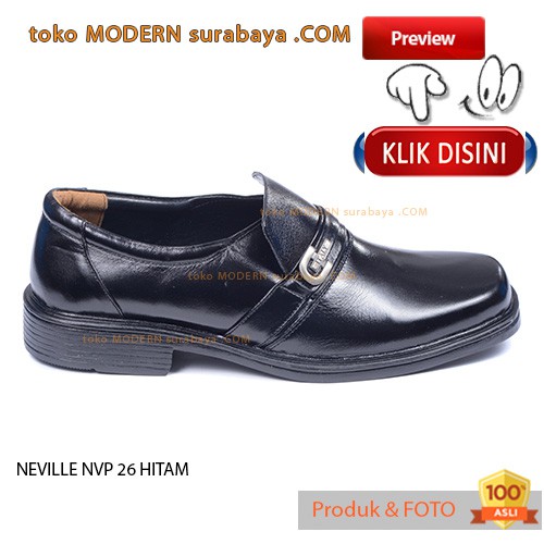 NEVILLE NVP 26 BLACK Sepatu Pria Pantovel Slip On Casual