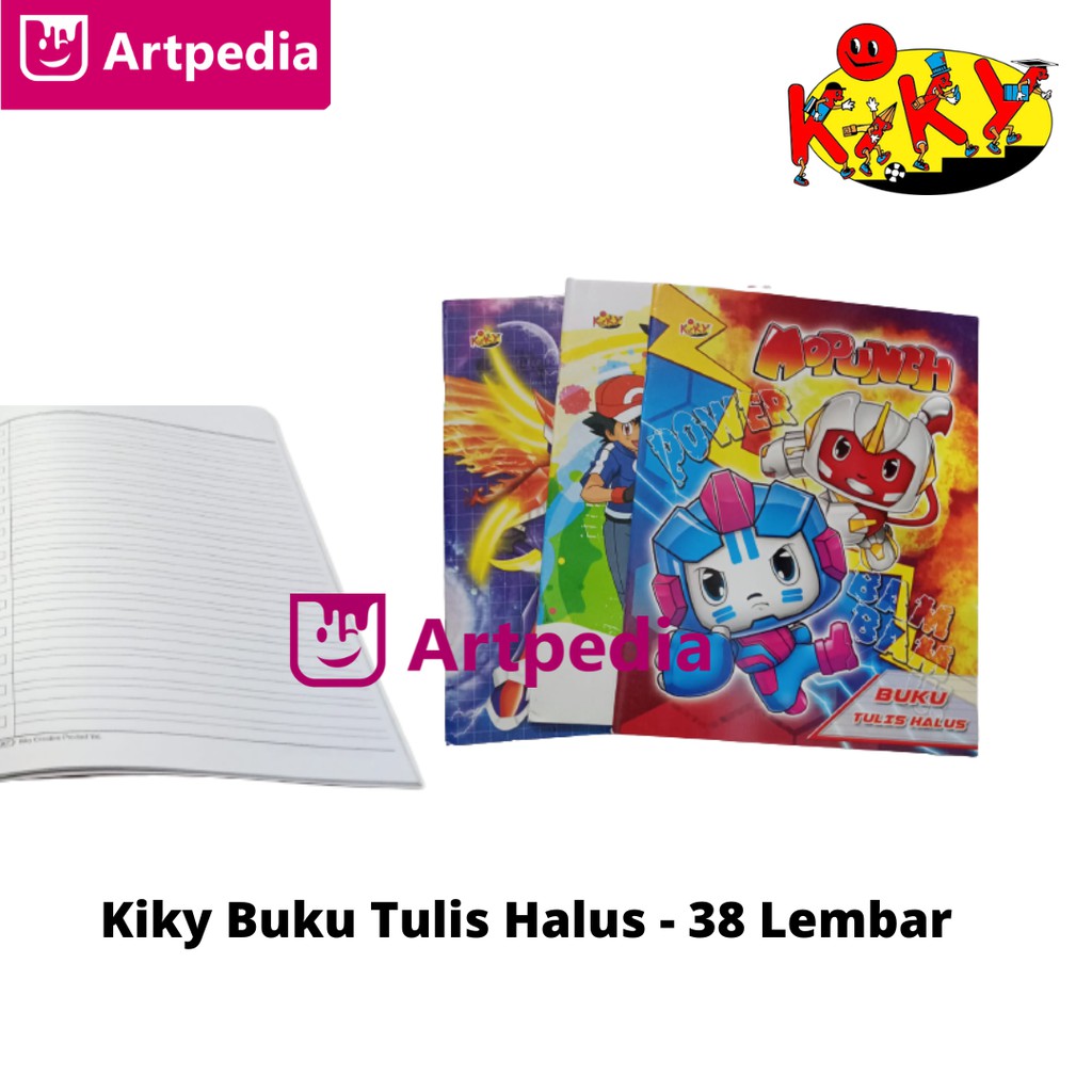 

KIKY BUKU TULIS HALUS 38 Lembar / Buku Tuis tegak bersambung / Garis 3 - Satuan