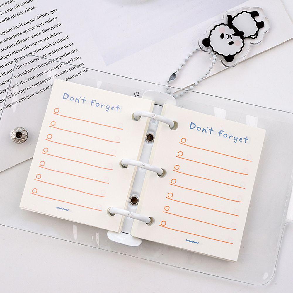 Agustina Paper Refill Mini Diary 6X8cm 3lubang Grid Blank 60sheets Notebook Halaman Dalam