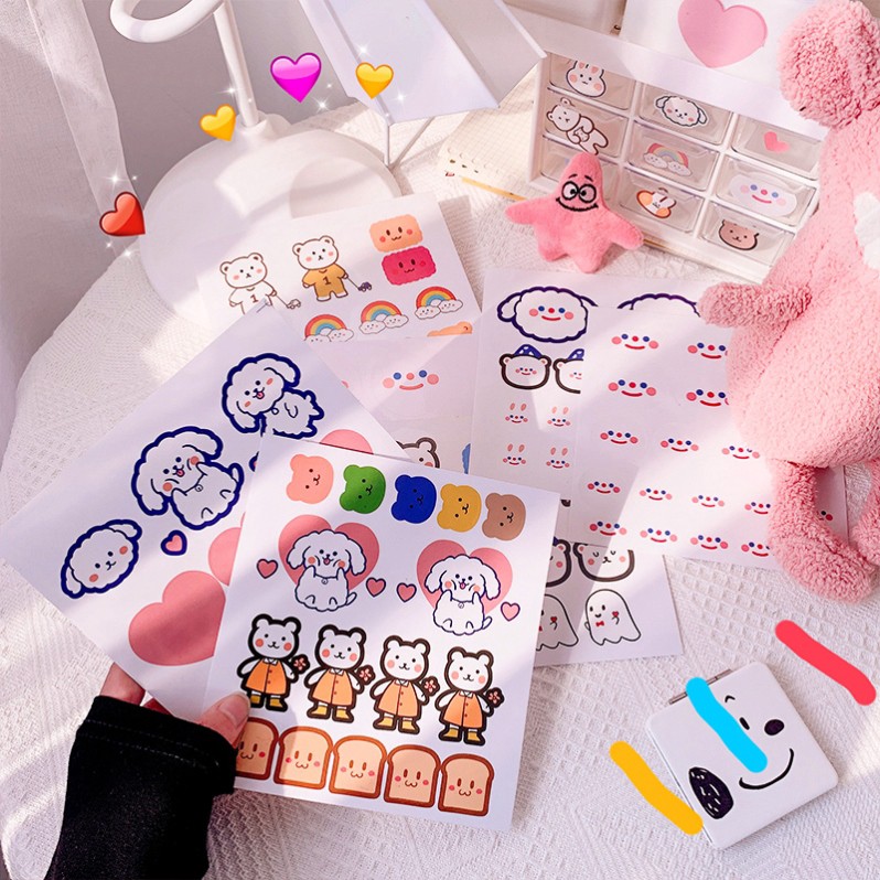 MARKAS  HL0126 Stiker Jurnal Set Motif  Sticker Diary Planner Book Aesthetic