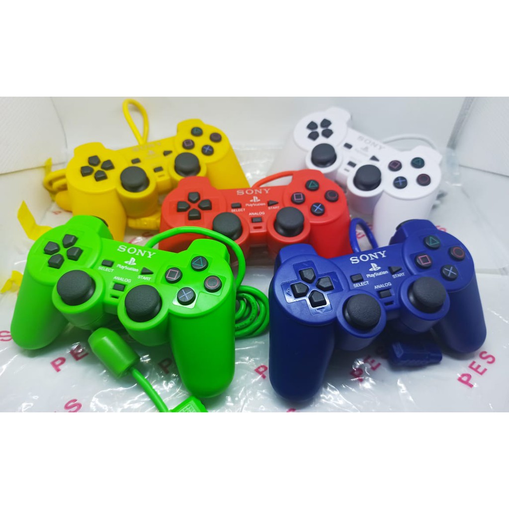 STIK PS2 TW WARNA KABEL SERAT - JOYSTICK PS2 TW WARNA SERAT