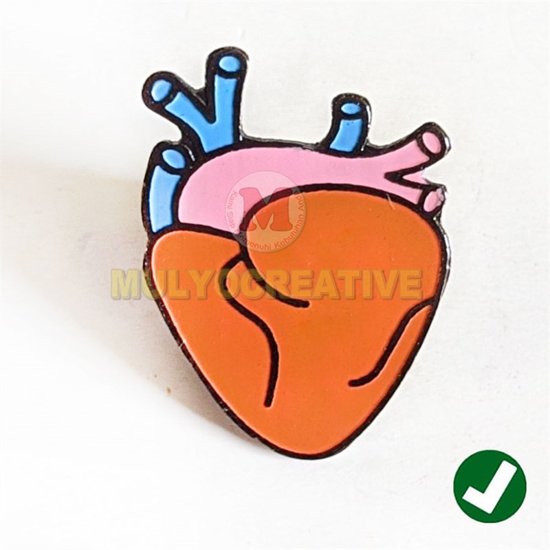 Pin Enamel Jantung Pin Enamel Anggota Tubuh Pin Enamel Heart