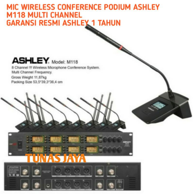 MIC WIRELESS CONFERENCE PODIUM ASHLEY M118 ASHLEY M 118 MULTI CHANNEL