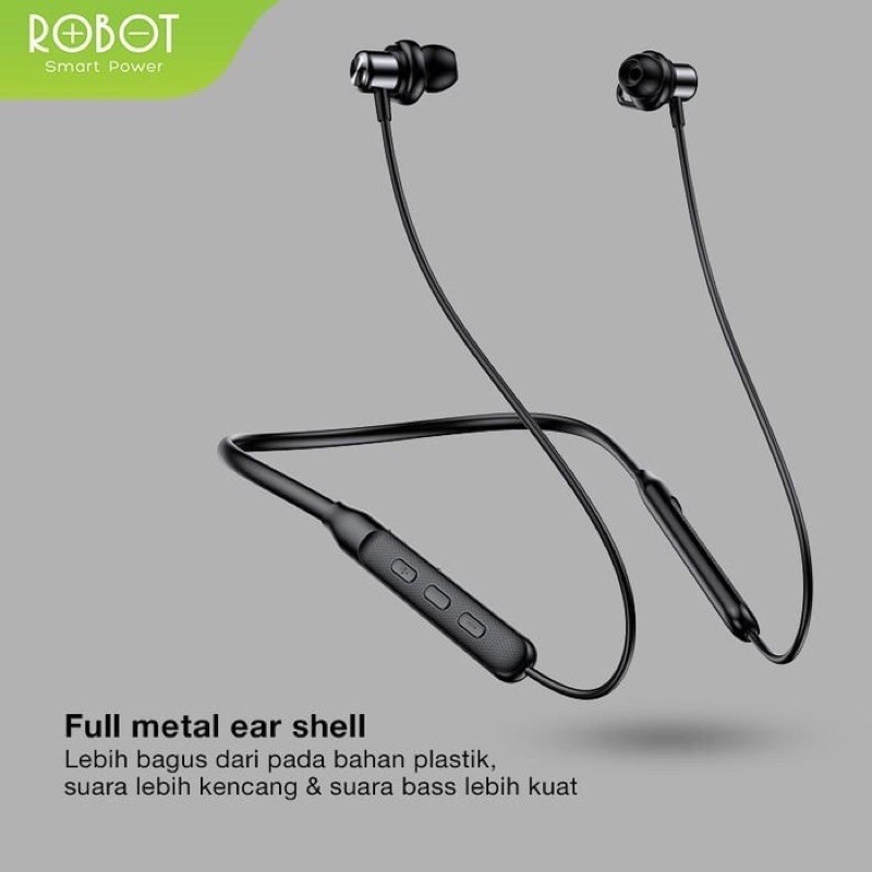 R0B0T Headset Bluetooth Spirit N10 N 10 / N20 N 20 Neck Mounted Waterproof Earphone Stereo Original Resmi