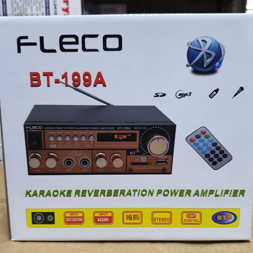 COD Amplifier Bluetooth Fleco BT-199A //Ampli Fleco 199A Amplifier Karaoke