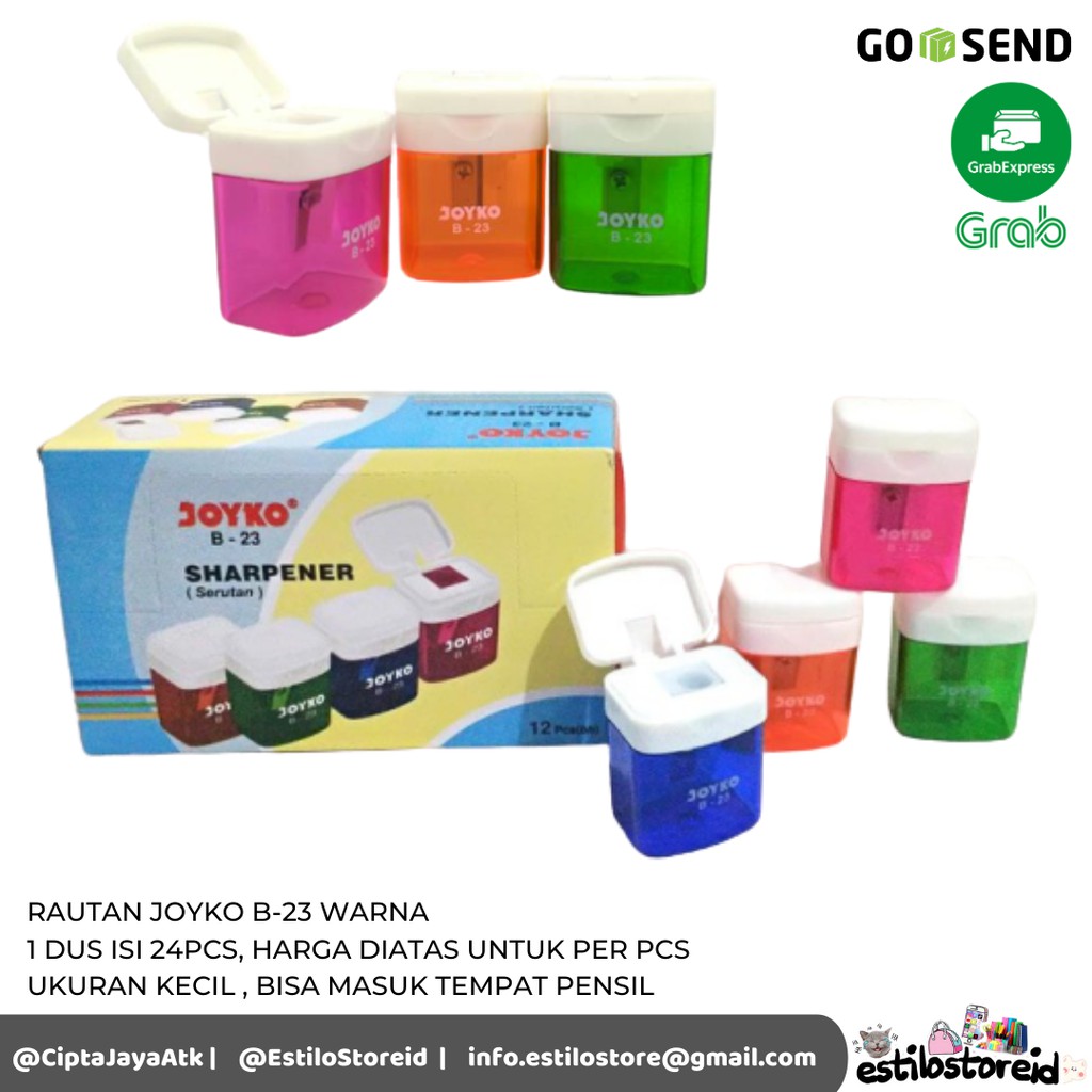 

RAUTAN PENSIL JOYKO B-23 / Sharpener joyko / Serutan / Rautan Kecil
