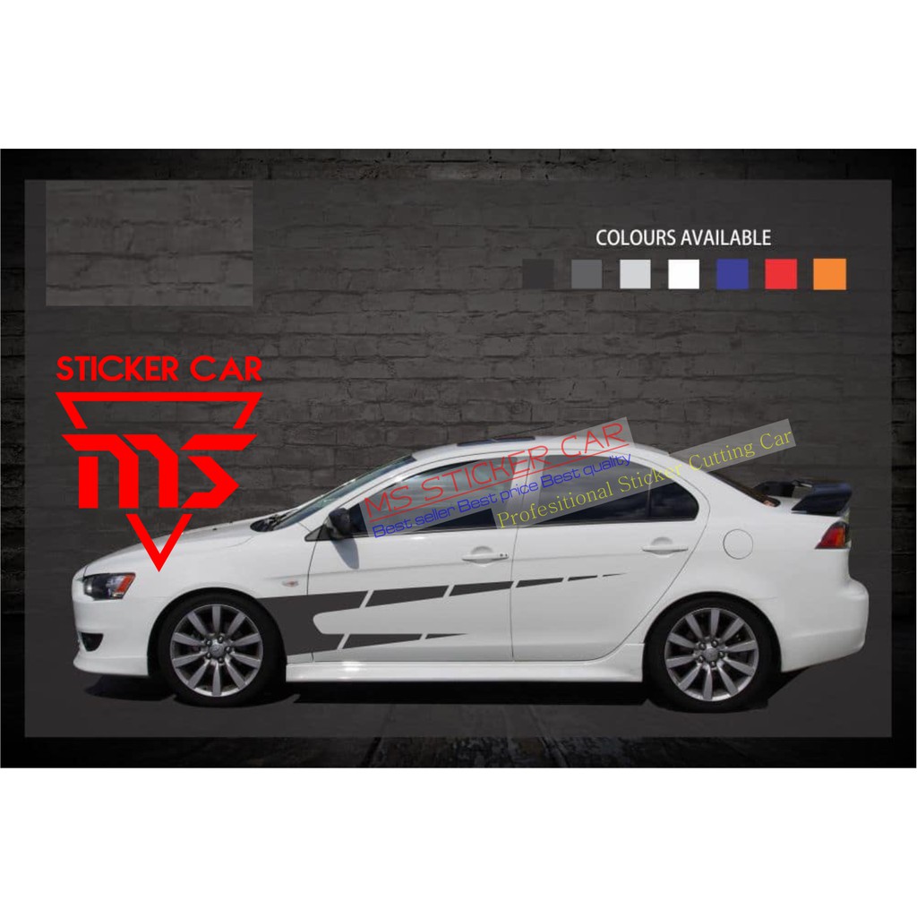 stiker sticker mobil sedan mitsubishi lancer honda civic toyota vios camry city all car sedan
