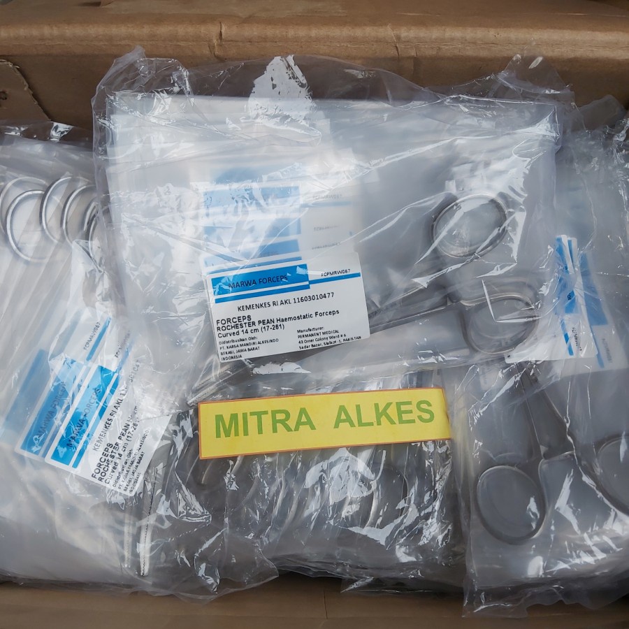 Pean Bengkok 14 cm. Klem Arteri CVD 14cm. Artery Clamp ROCHESTER PEAN Haemostatic Forceps Curved l 14 cm. l