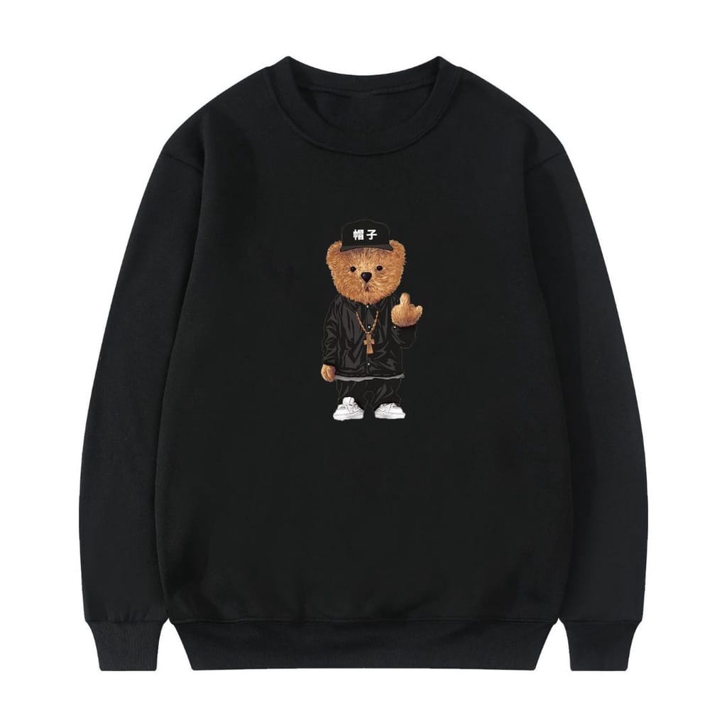 Sweater Crewneck Bear Sweatshirt Polos SIZE M - XXL switer Cowok Cewek Sweater Pria Wanita Terlaris