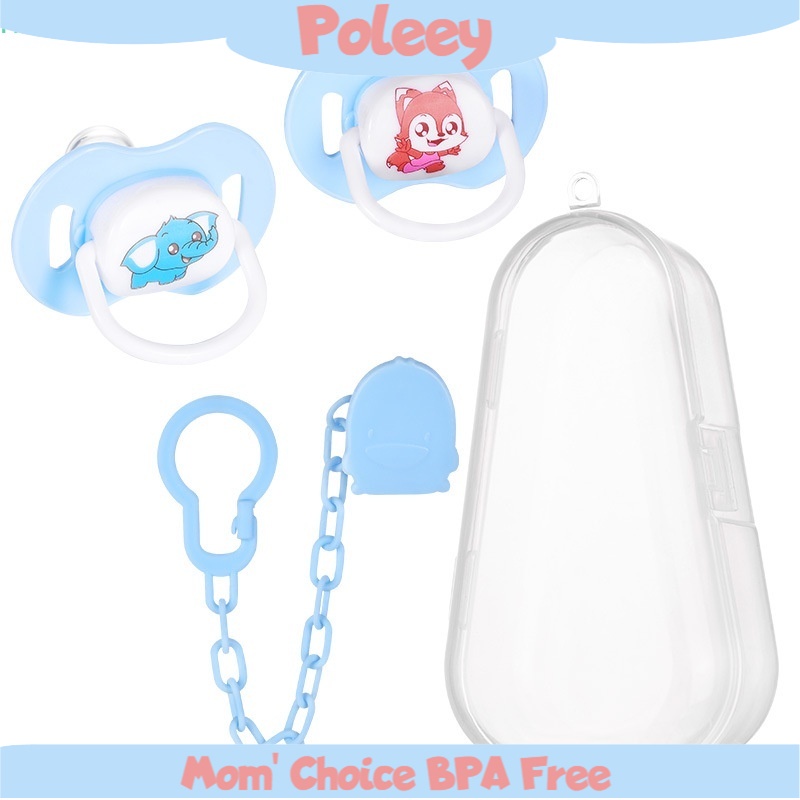 Baby Pacifier Set Chain Baby Cartoon Silicone Teether Pacifier