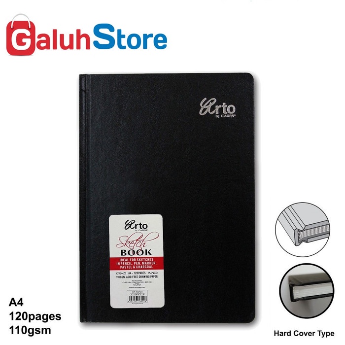 

(DISKON TERMURAH) Arto Sketch Book / Sketsa / Buku Gambar A4 Hard Cover 120 sheets