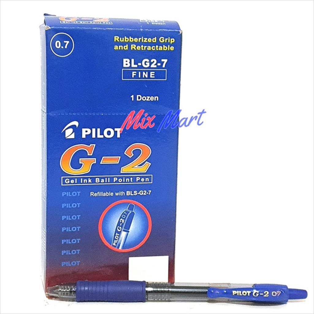 

Pen Pilot G2 0.7 mm Fine Biru Hitam