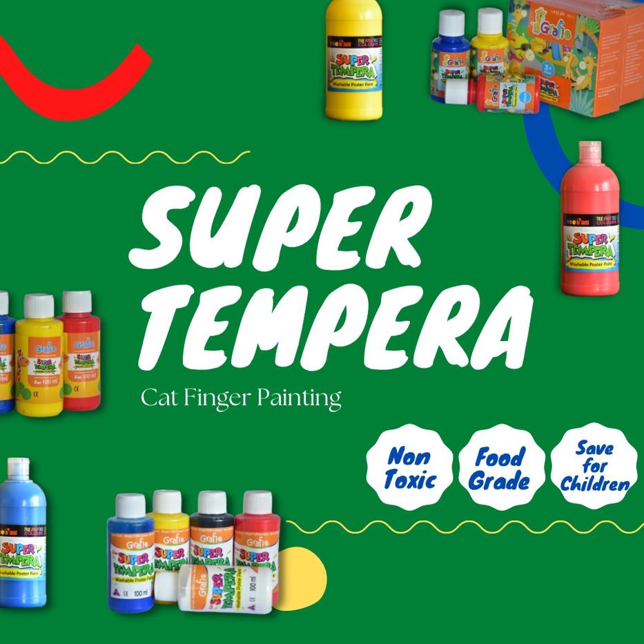 

Terbaik GRAFIE Super Tempera 3 Warna @30ml Cat Finger Painting