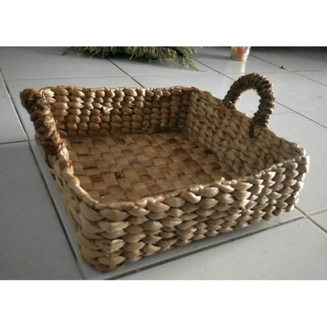 KERANJANG TRAY ENCENG GONDOK / COVER POT / HAMPERS / NAMPAN (made by order)