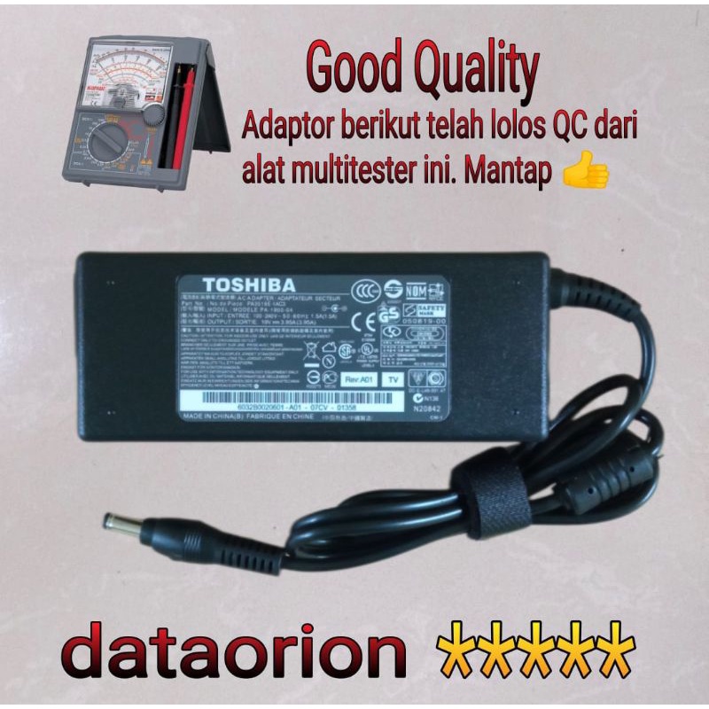 Adaptor Charger Toshiba 19V 3.95A DC 5.5*2.5 mm for Toshiba Portege M800 M900 Satego