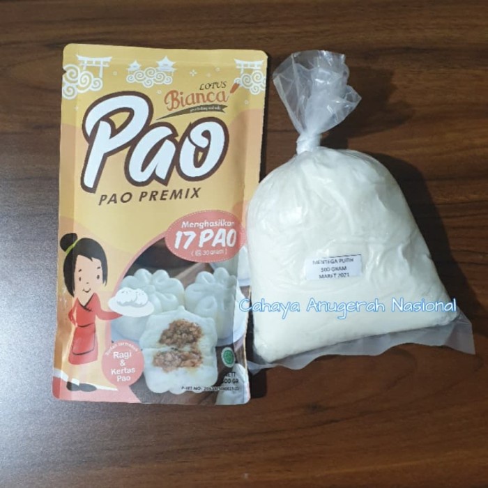 

cs777vv Pao Bianca ( Ragi 1 Saset, Kertas Pao ) + Mentega Putih 500Gram Da01D100
