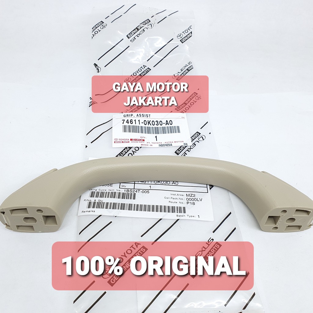 Handle Grip Pegangan Tangan Atas Toyota Innova-Fortuner-Hilux KREM ORI 74611-0K030-A0