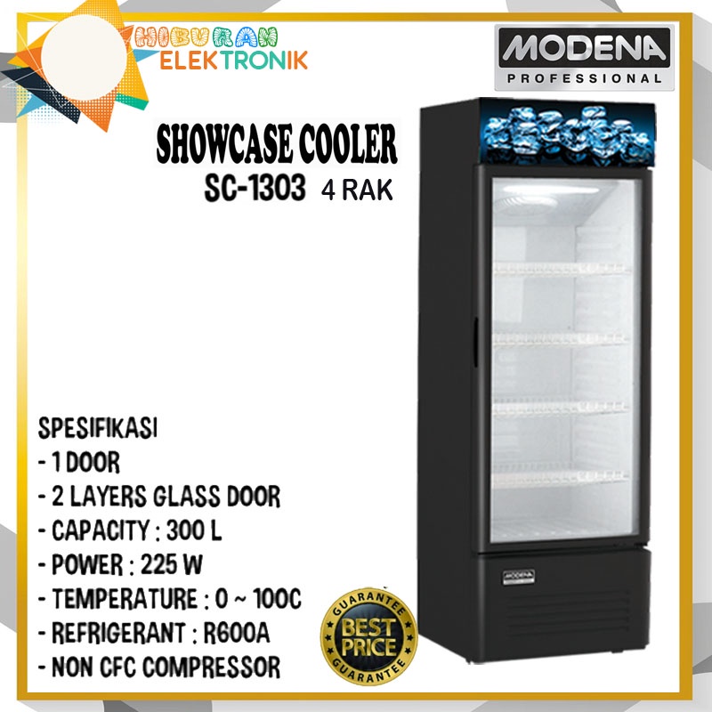 SHOWCASE COOLER MODENA SC-1303 4 RAK 300 Liter