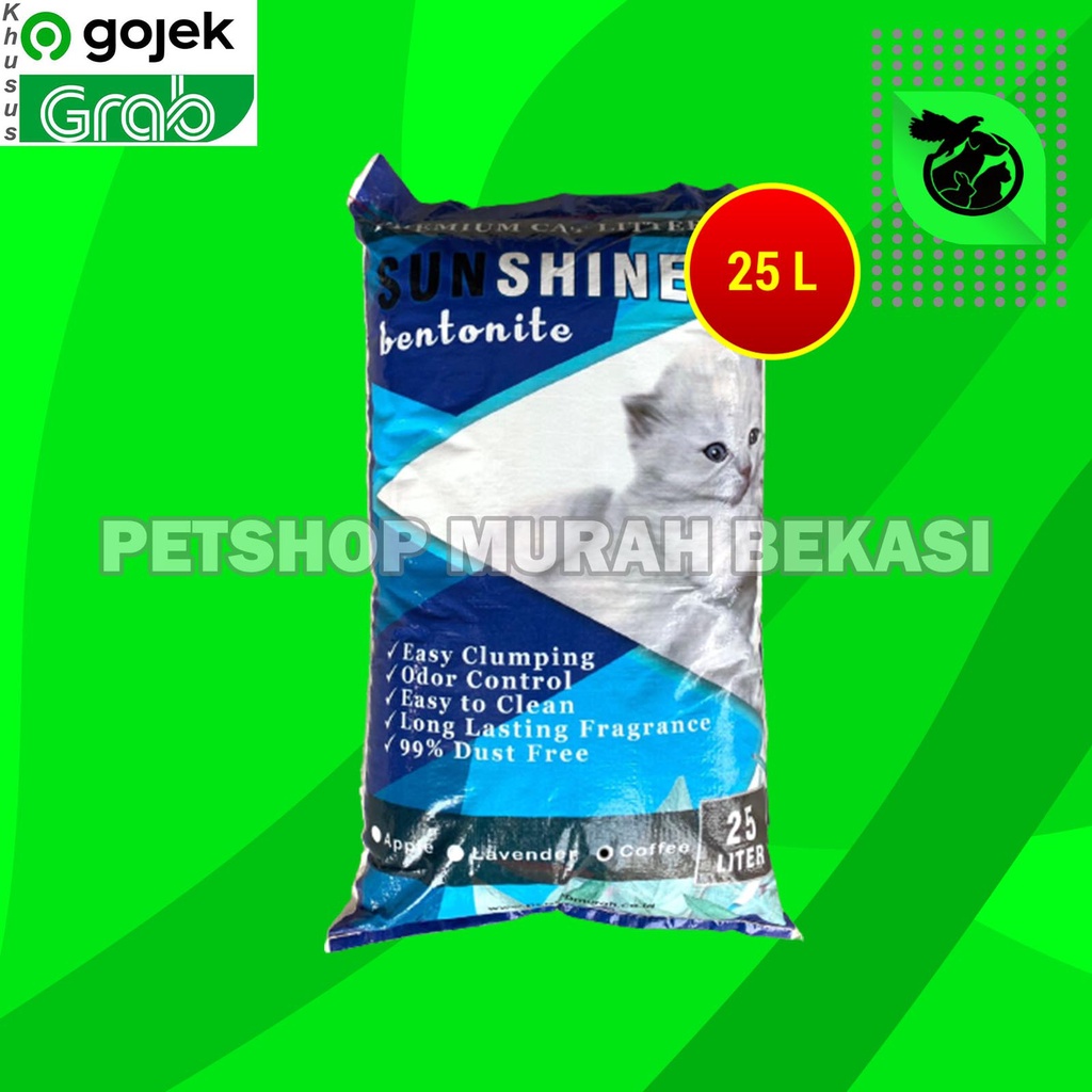 GOSEND Pasir Kucing Gumpal Wangi Clumping Sunshine Bentonite 25 Litter