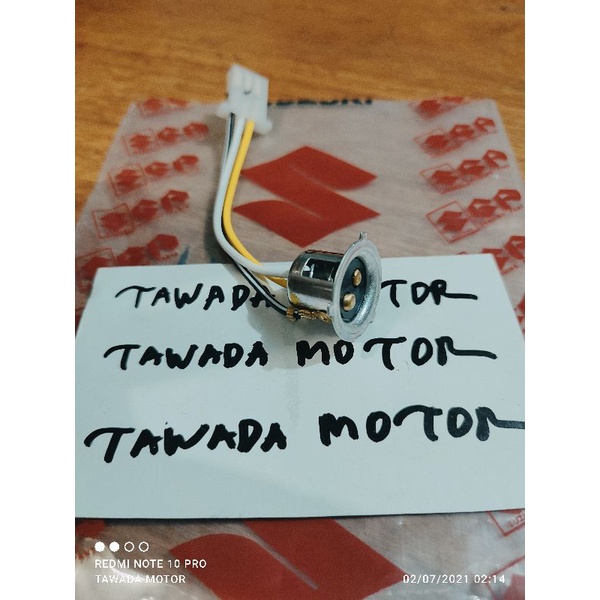 SOKET FITTING COB LAMPU DEPAN SUZUKI SATRIA 2TAK HIU DAN LUMBA ORIGINAL