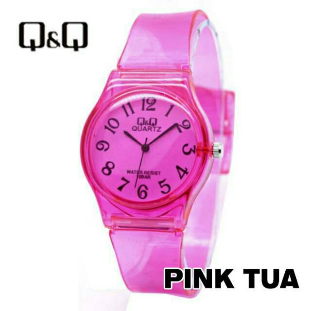 ( Dikirim Dari Jakarta ) Ready Jam Tangan Wanita Q&amp;Q Jelly Murah Transparan Rubber