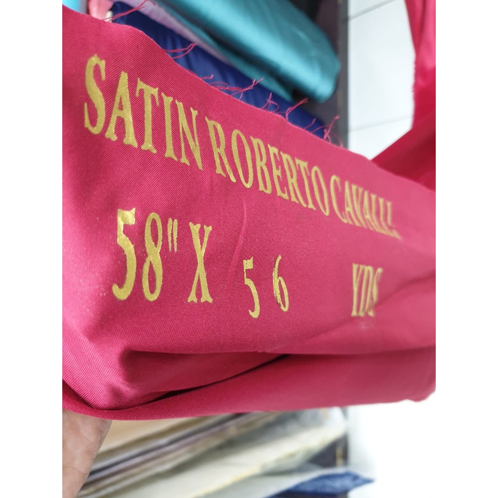 Kain Roberto cavalli JR / Bahan Bridesmaid &amp; Kebaya / Satin Velvet by Roberto cavalli / Saten Velvet cavalli Lembut Kualitas Premium / Kain Satin Premium / Grade A