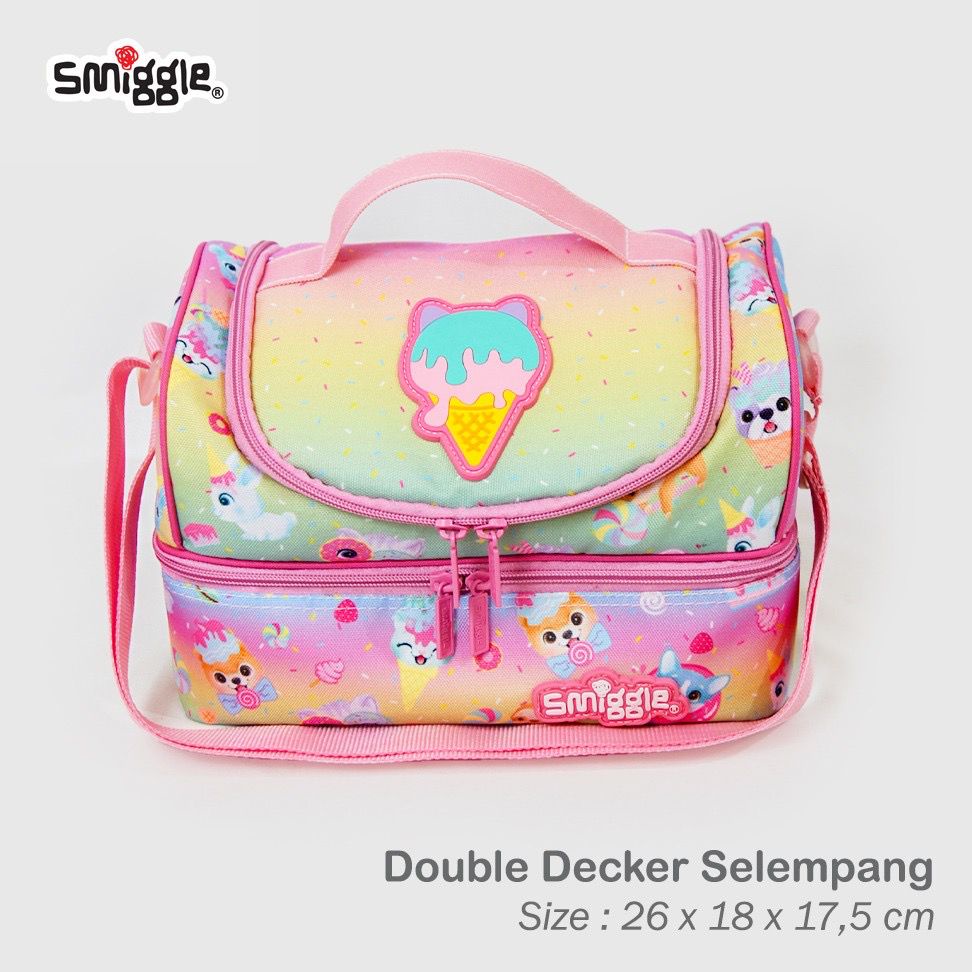 LUNCHBAG TAS BEKAL DOUBLE DECKER SMIGGLE TALI