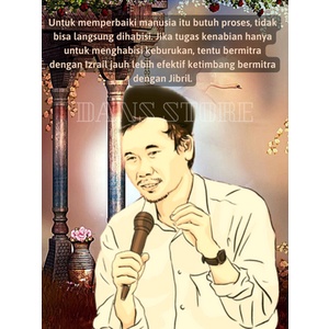 Poster Kayu Para Habib habaib Poster Ulama Habib Gus Baha6