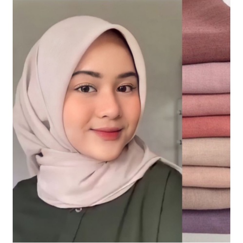 Jilbab Segi Empat Paris Polos Premium Azara